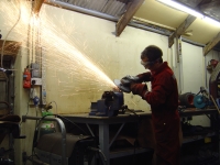  another friday night in the shed - this time making the splitter wedge - second design